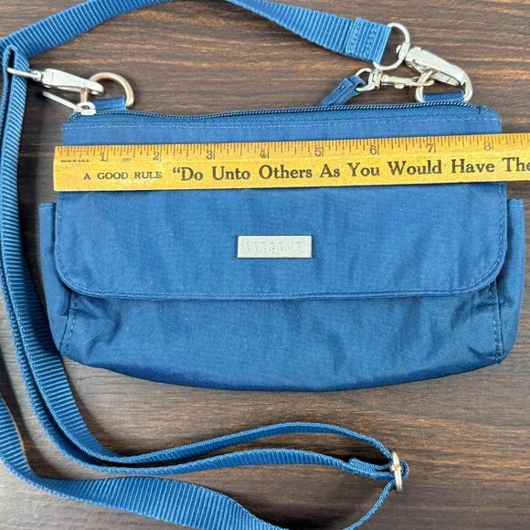 Baggallini Bag Crossbody Convertible Mini Bagg Purse Handbag Fanny Pack Blue - Picture 3 of 8